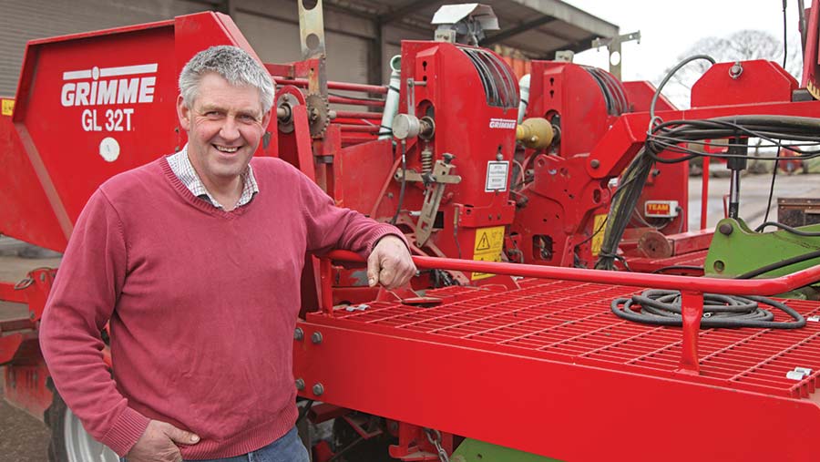 Adam Clarke Adam Clarke in front of the Grimme GL32T