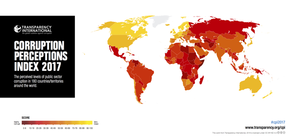 Corruption perceptions index 2017